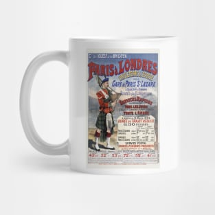 France England Vintage Railroad Travel Poster 1894 Mug